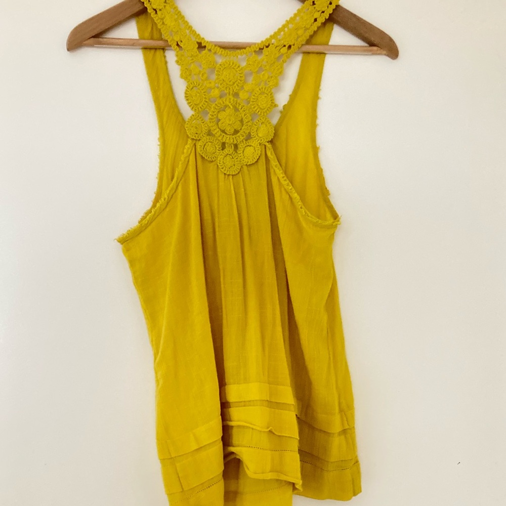 Edme & esyllte (Anthropologie) top, yellow-green